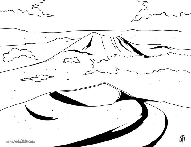 Auvergne volcano coloring pages