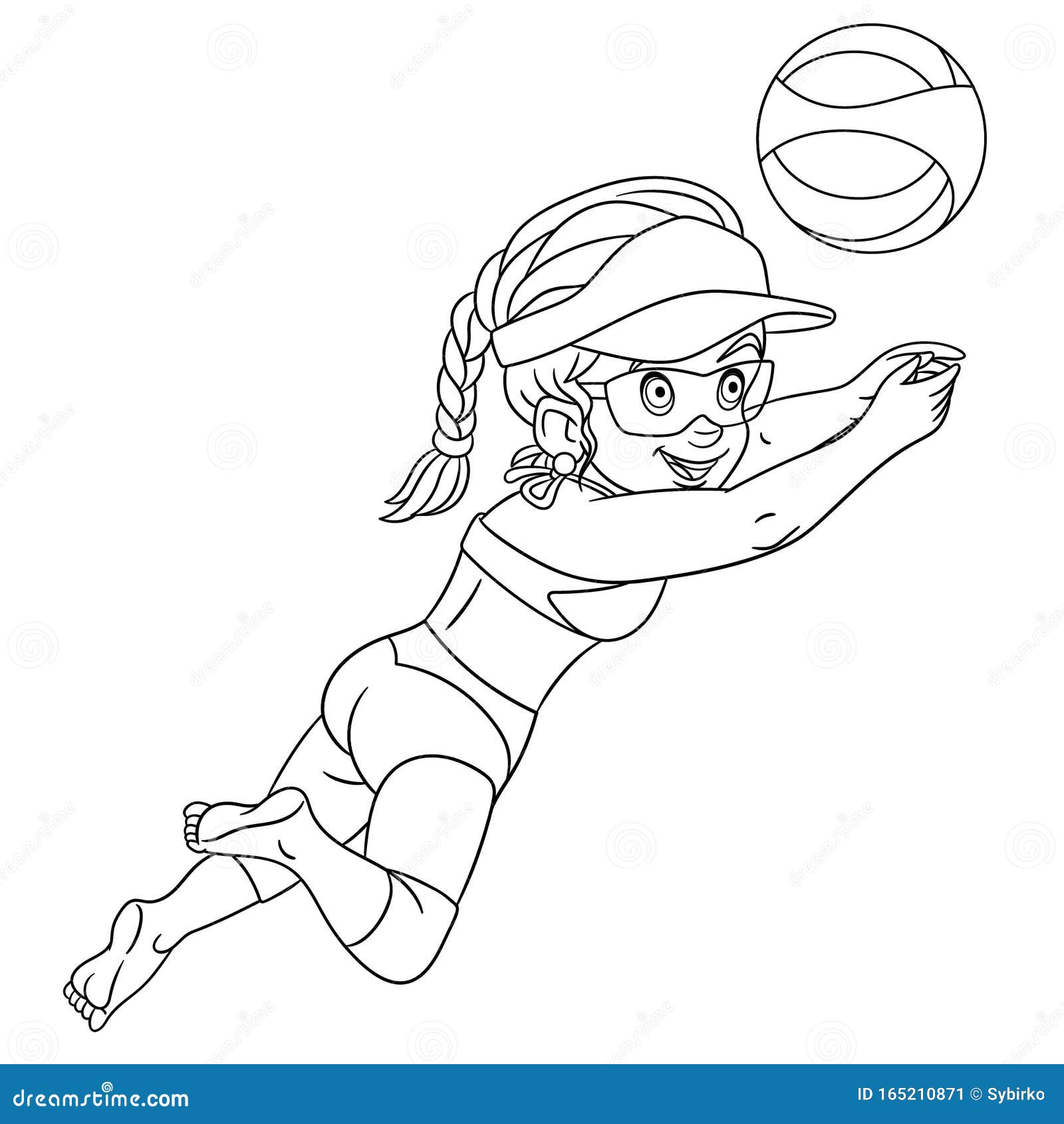 Kids playing volleyball stock illustrations â kids playing volleyball stock illustrations vectors clipart