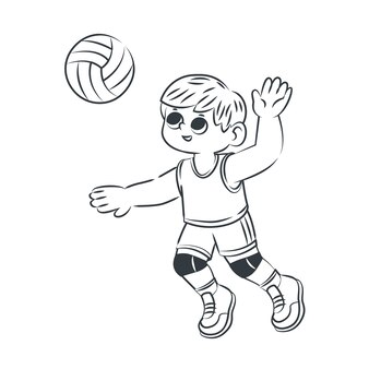 Volleyball drawing images