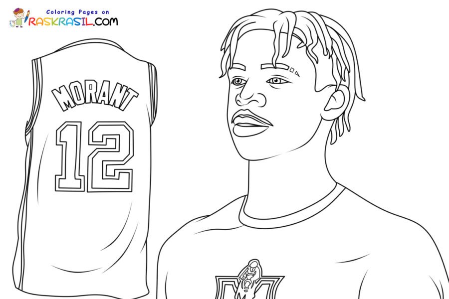 Ja morant coloring pages printable for free download