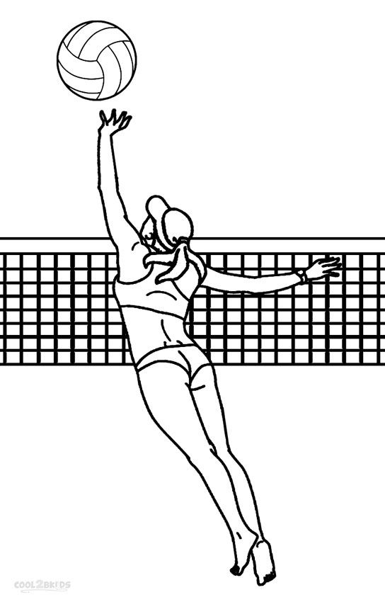 Printable volleyball coloring pages for kids coolbkids sports coloring pages coloring pages volleyball