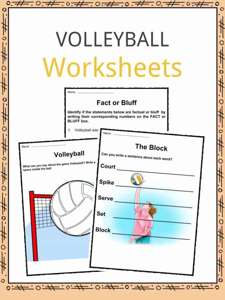 Volleyball facts worksheets history of the sport for kids
