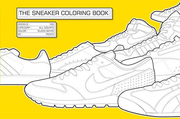 Sneaker coloring book for big kids