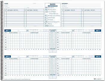 Score it right volleyball scorebook â match spiral volleyball scorebook with season totals and team roster sheet â premium paper volleyball score sheet for rally scoring and detailed instructions