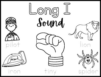 Phonics coloring pagesheet long vowel i sound by a coffee for the teacher