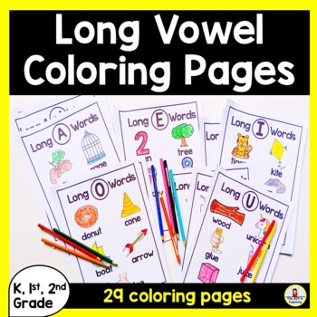 Long vowel coloring sheet by the joy in teaching tpt