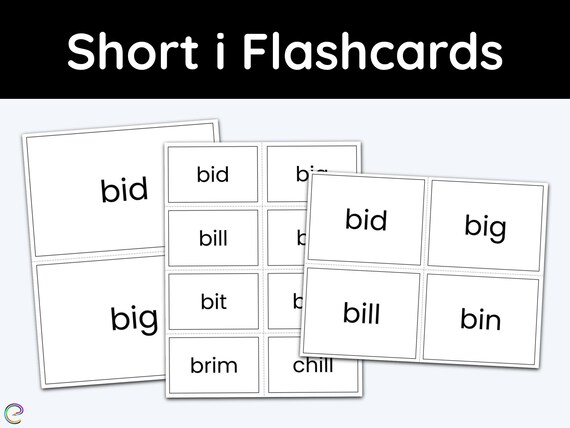 Short i vowels flashcards printable short vowels teaching resources education printables preschool learning first grade kindergarten