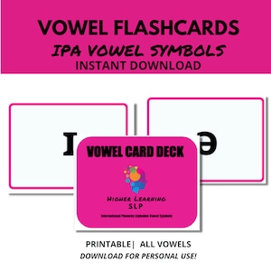 Vowel flashcards