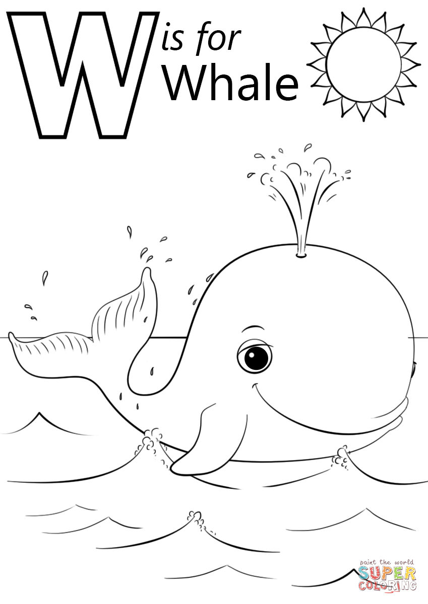 W is for whale coloring page free printable coloring pages whale coloring pages abc coloring pages preschool coloring pages