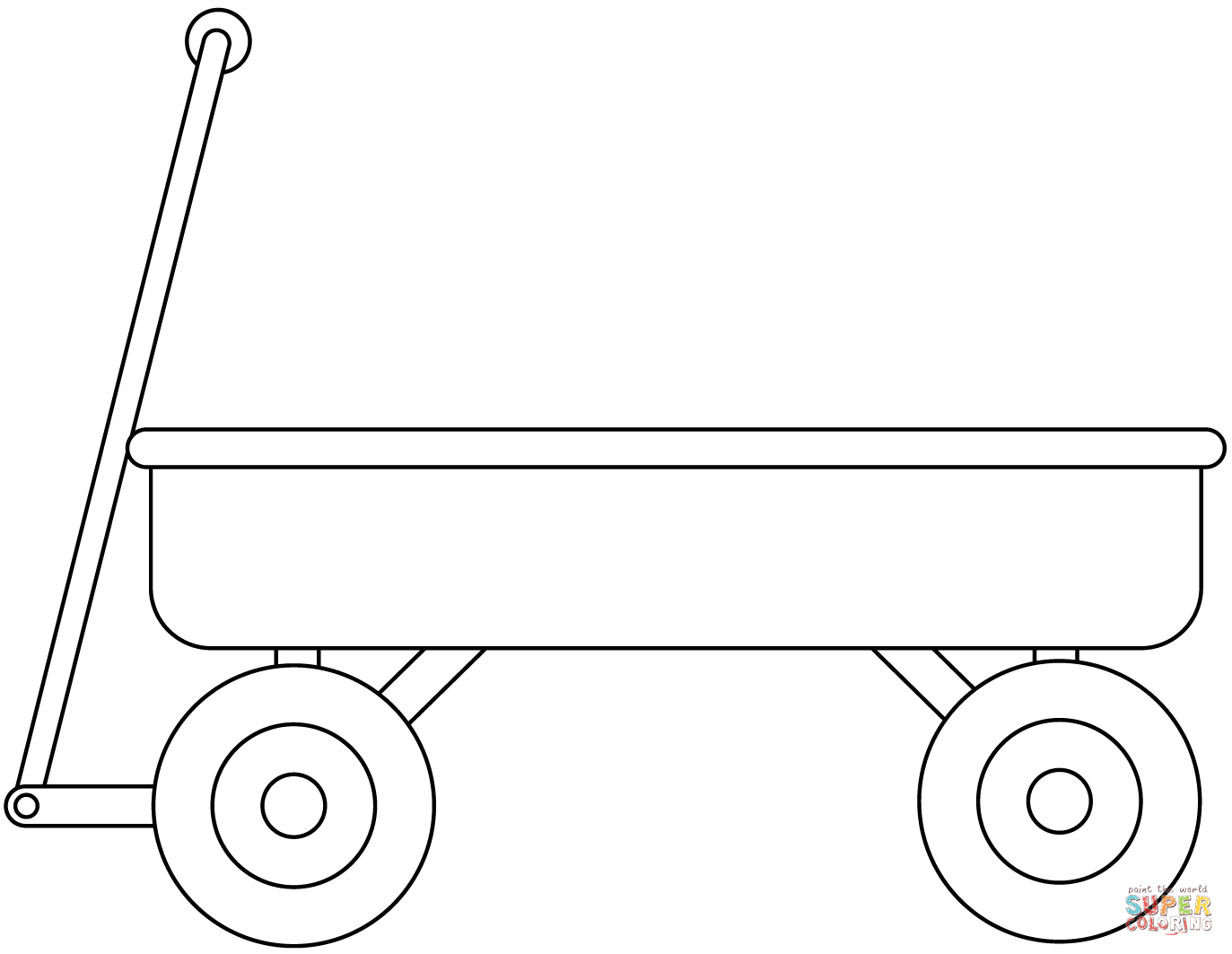 Red wagon coloring page free printable coloring pages