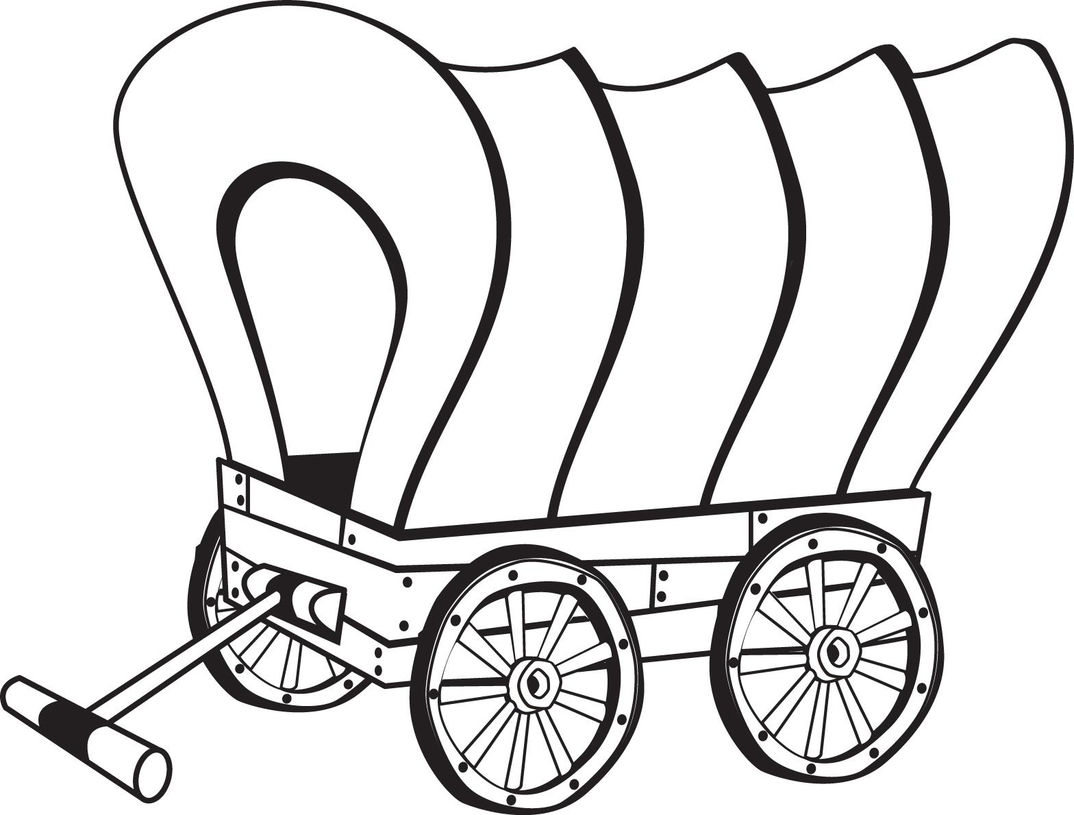 Pioneer wagon coloring page pioneer clip art black and white covered wagon horse coloring pages coloring pages