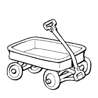 Toy wagon coloring pages