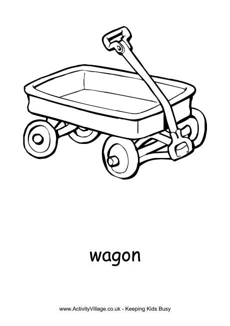 Wagon colouring page wagon business for kids coloring pages