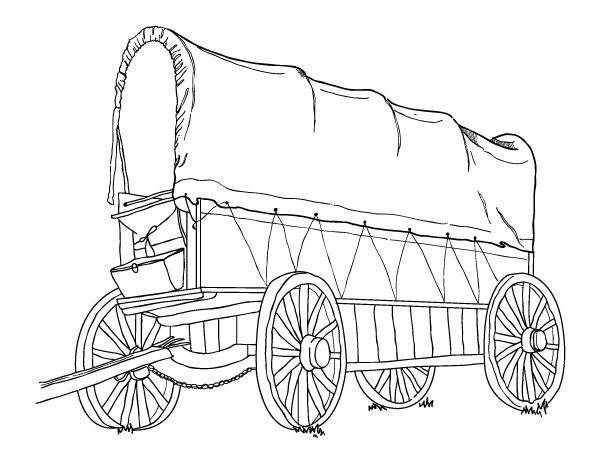 Printable covered wagon coloring page download it at httpsmuseprintablesdownloadcoloring