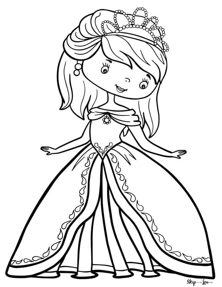 Princess coloring pages skip to my lou