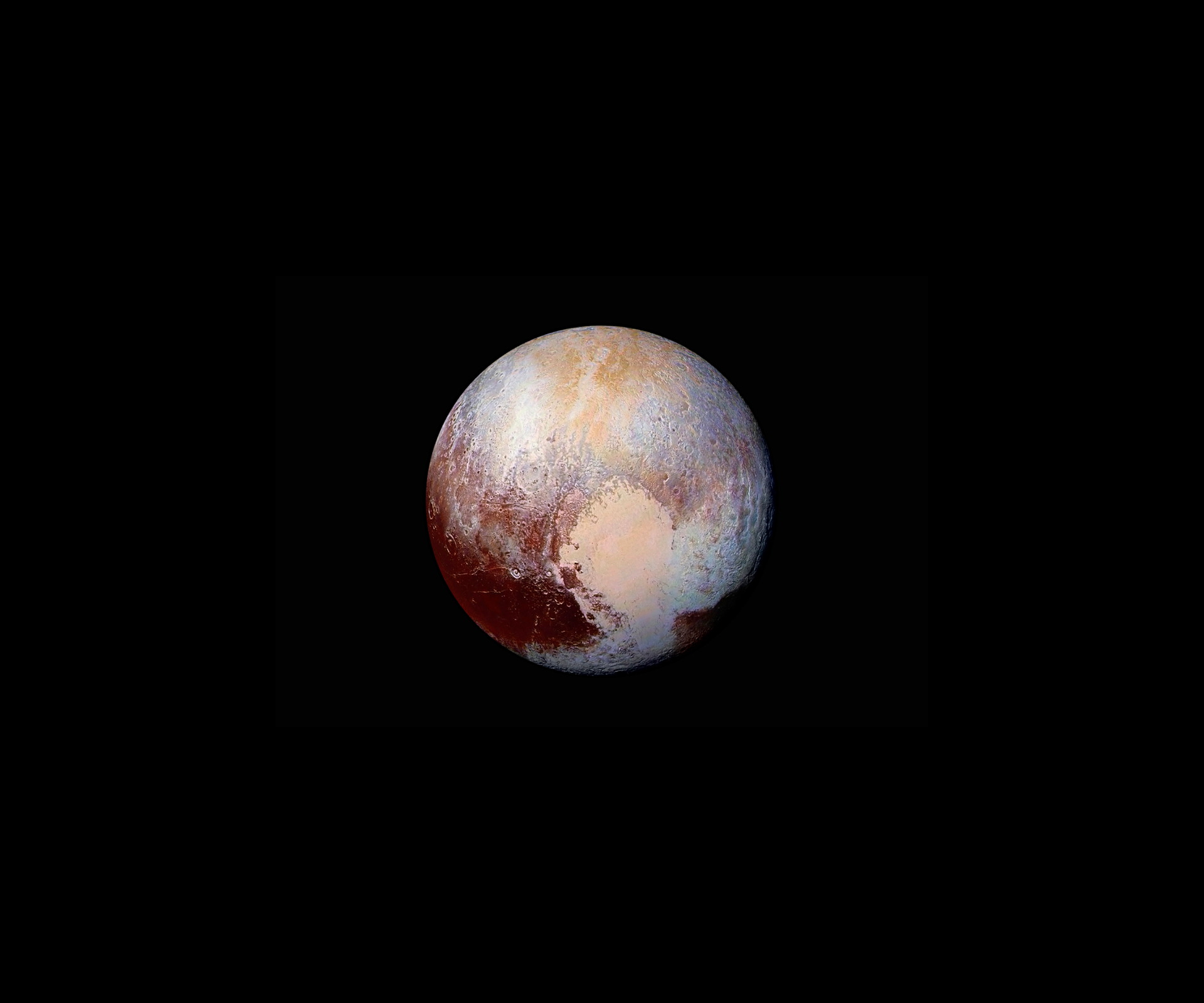 Pluto in false color wallpaper
