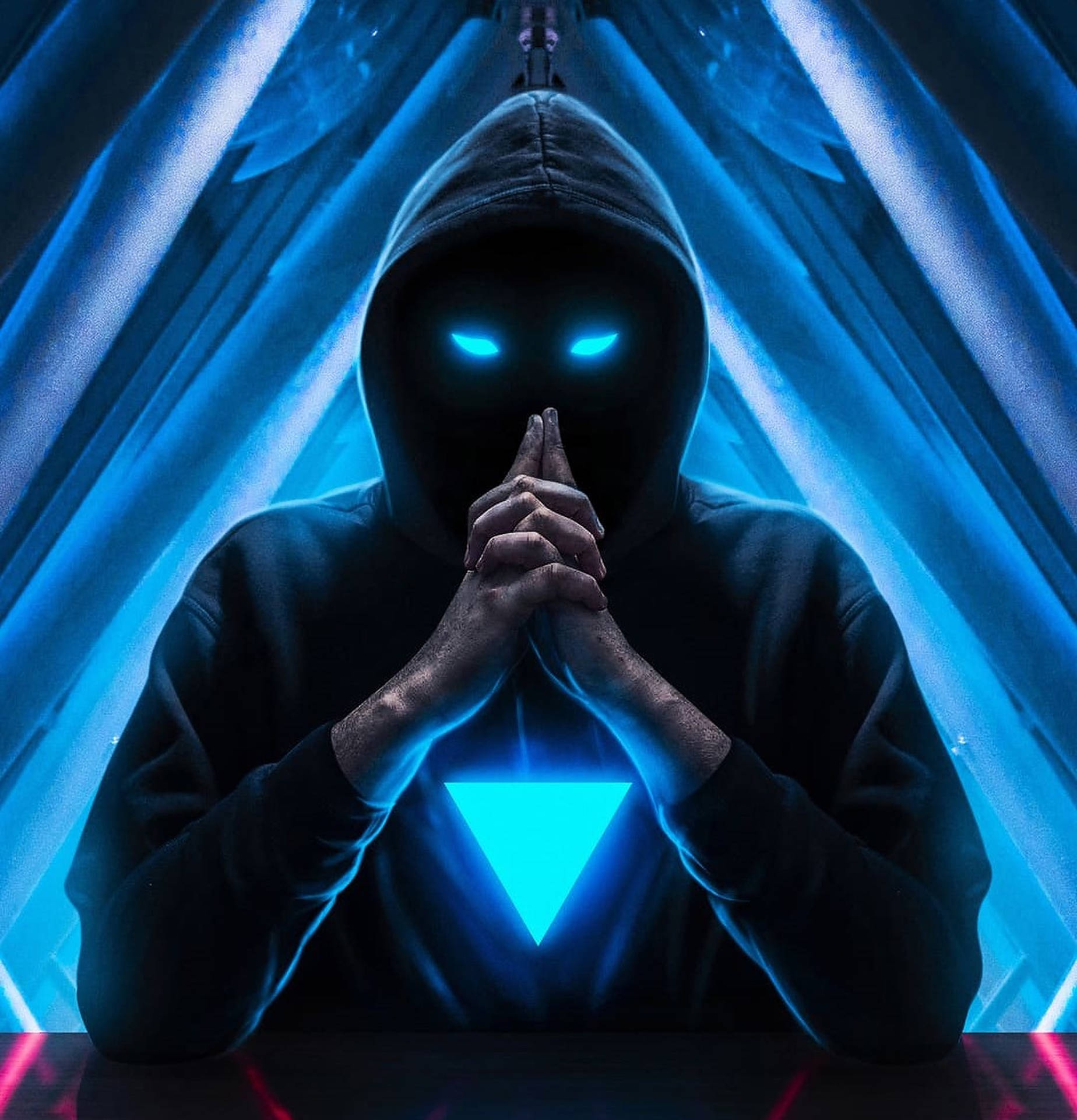 Download cool neon blue profile picture wallpaper