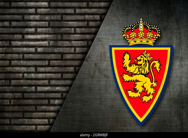 Download wallpapers Real Zaragoza FC, 4k, material design, Spanish