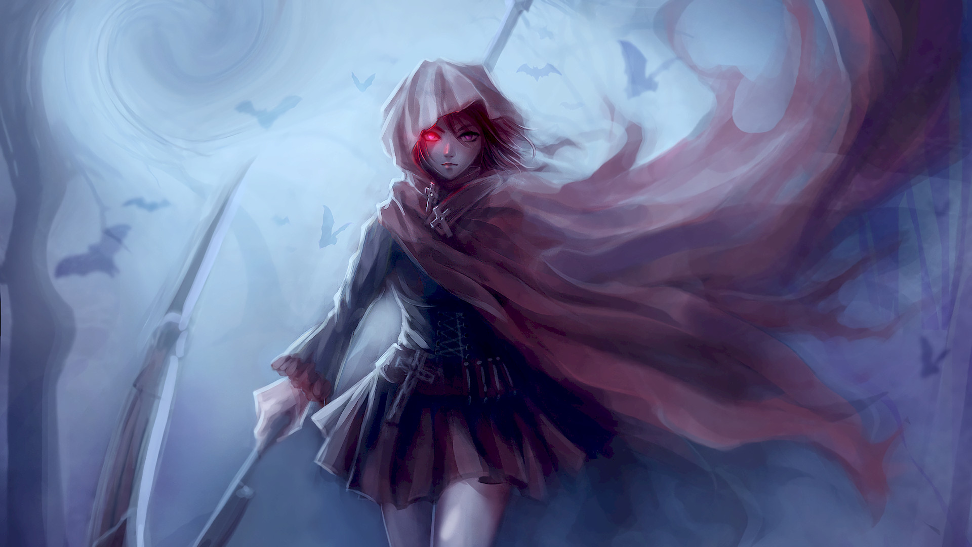 Anime â rwby ruby rose rwby fantasy woman girl anime warrior wallpaper