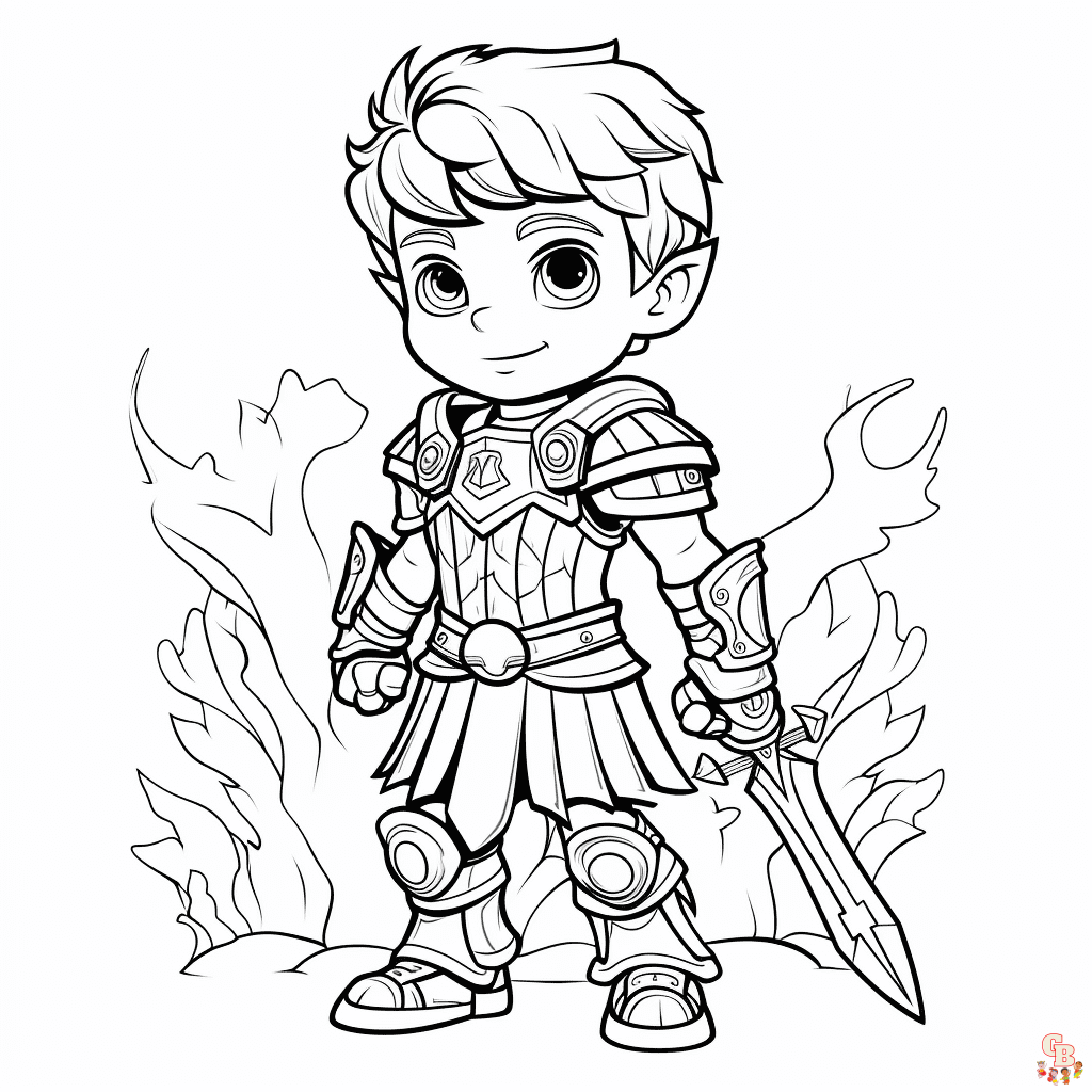 Printable warrior coloring pages free for kids and adults