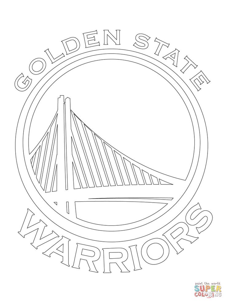State warriors logo coloring page free printable coloring pages golden state warriors logo warrior logo golden state warriors