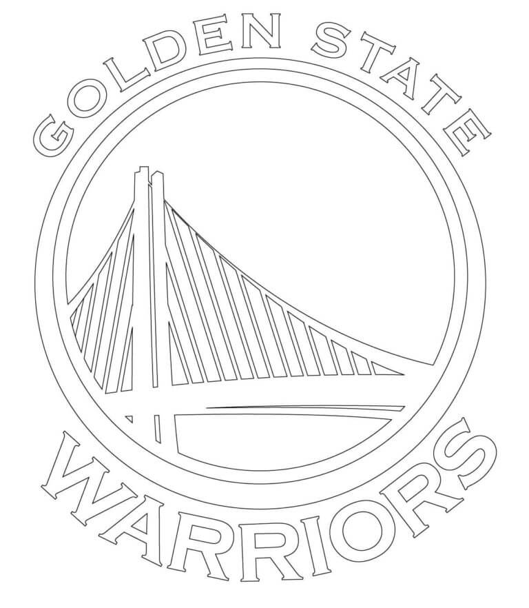 Warriors logo coloring page