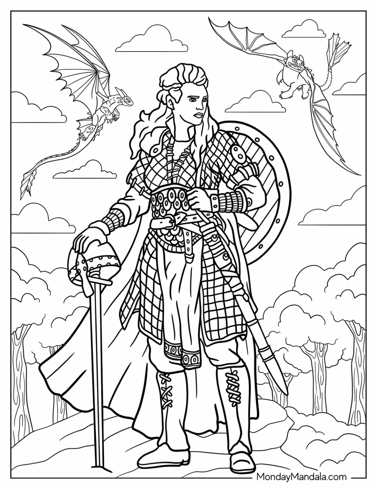 Viking coloring pages free pdf printables