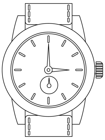 Wrist watch coloring page free printable coloring pages