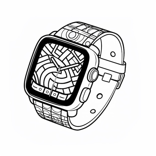 Premium ai image coloring pages for apple watch apple watch coloring pages generative ai