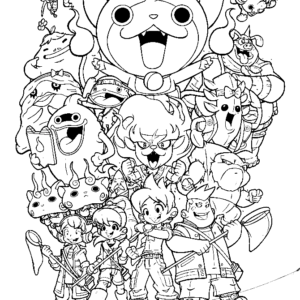 Yo kai watch coloring pages printable for free download