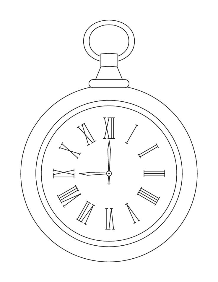 Pocket clock coloring pages download free pocket clock coloring pages for kids best coloring pages