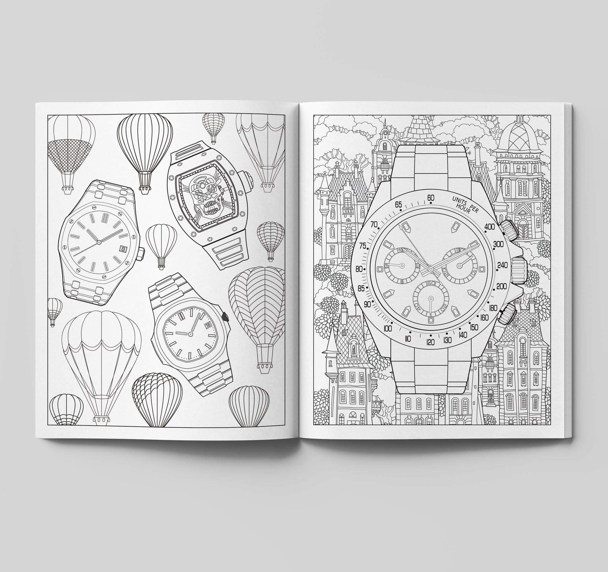 The watch collectors coloring book â