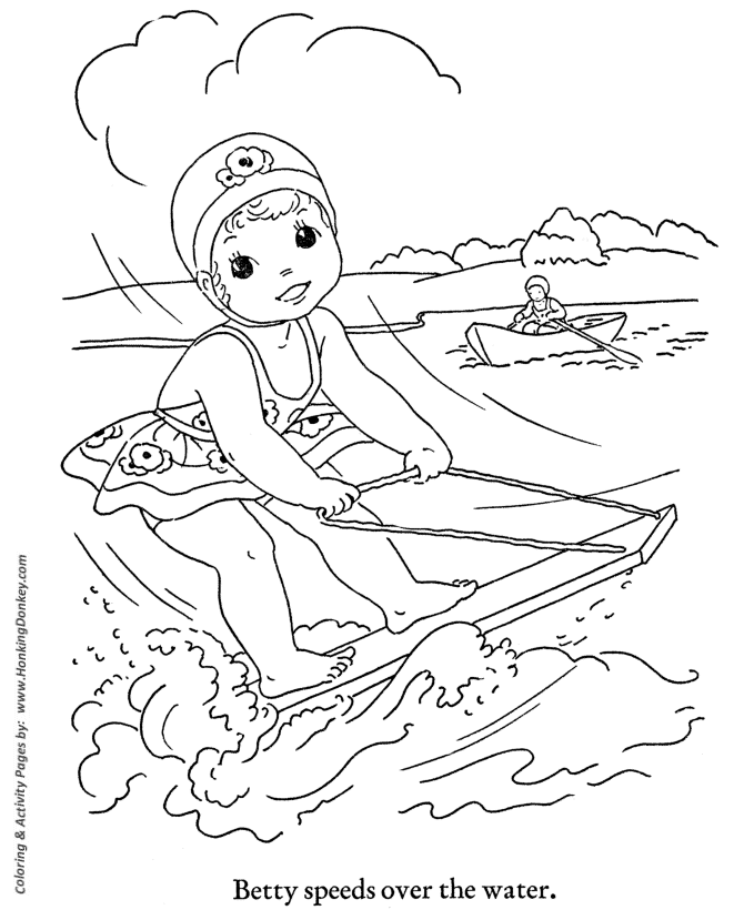 Kids summer fun things to do coloring