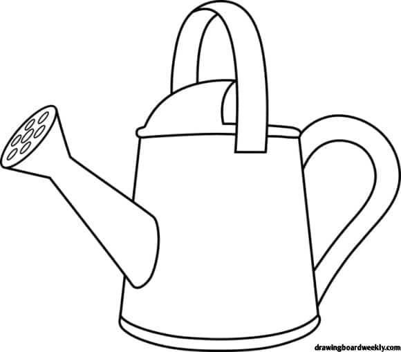 Watering can coloring page free clip art coloring pages clip art