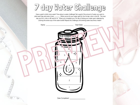 Day water challenge coloring page drink more water challenge water coloring page tracking water drank