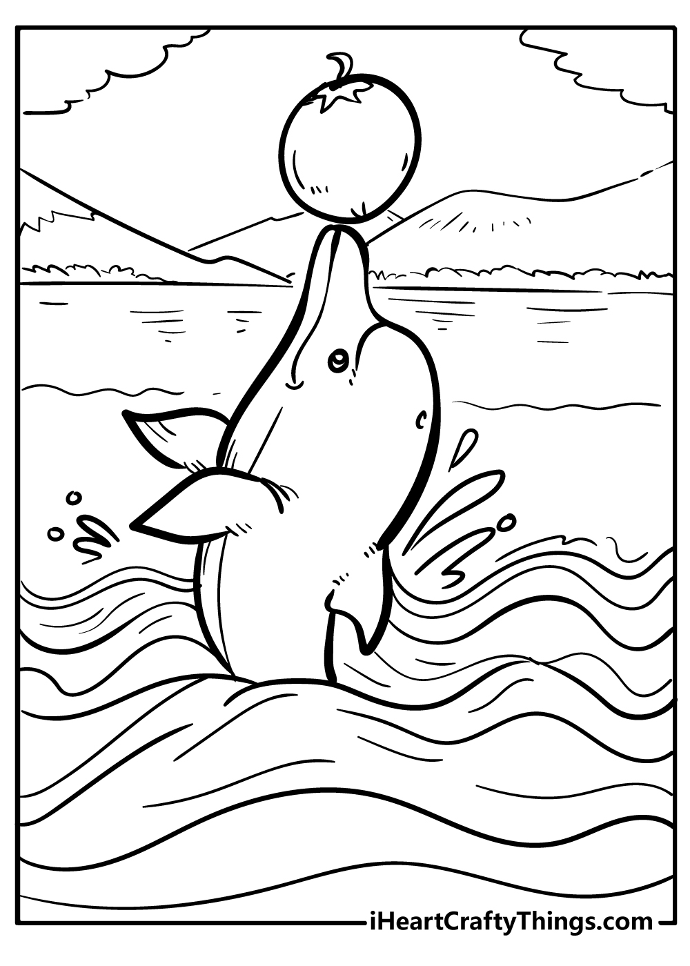 Dolphin coloring pages free printables