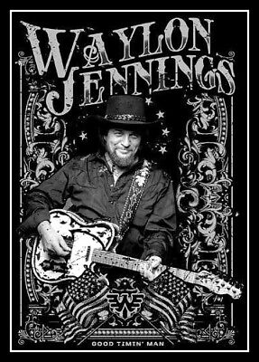 Waylon jennings good timin man vinyl sticker classic country music decal