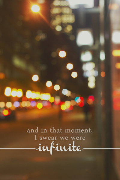 Perks of being a wallflower quotes infinite wallpaper