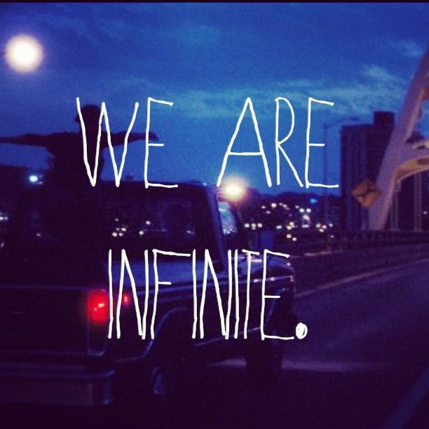 We are infinite perks of being a wallflower in this moment infinite