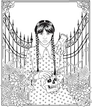 Wednesday an unofficial coloring book of the morbid and ghastly brack amanda books