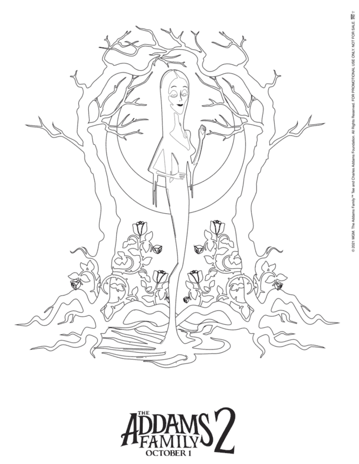 Free addams family coloring pages review