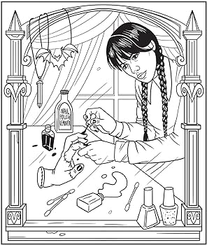 Wednesday an unofficial coloring book of the morbid and ghastly brack amanda books