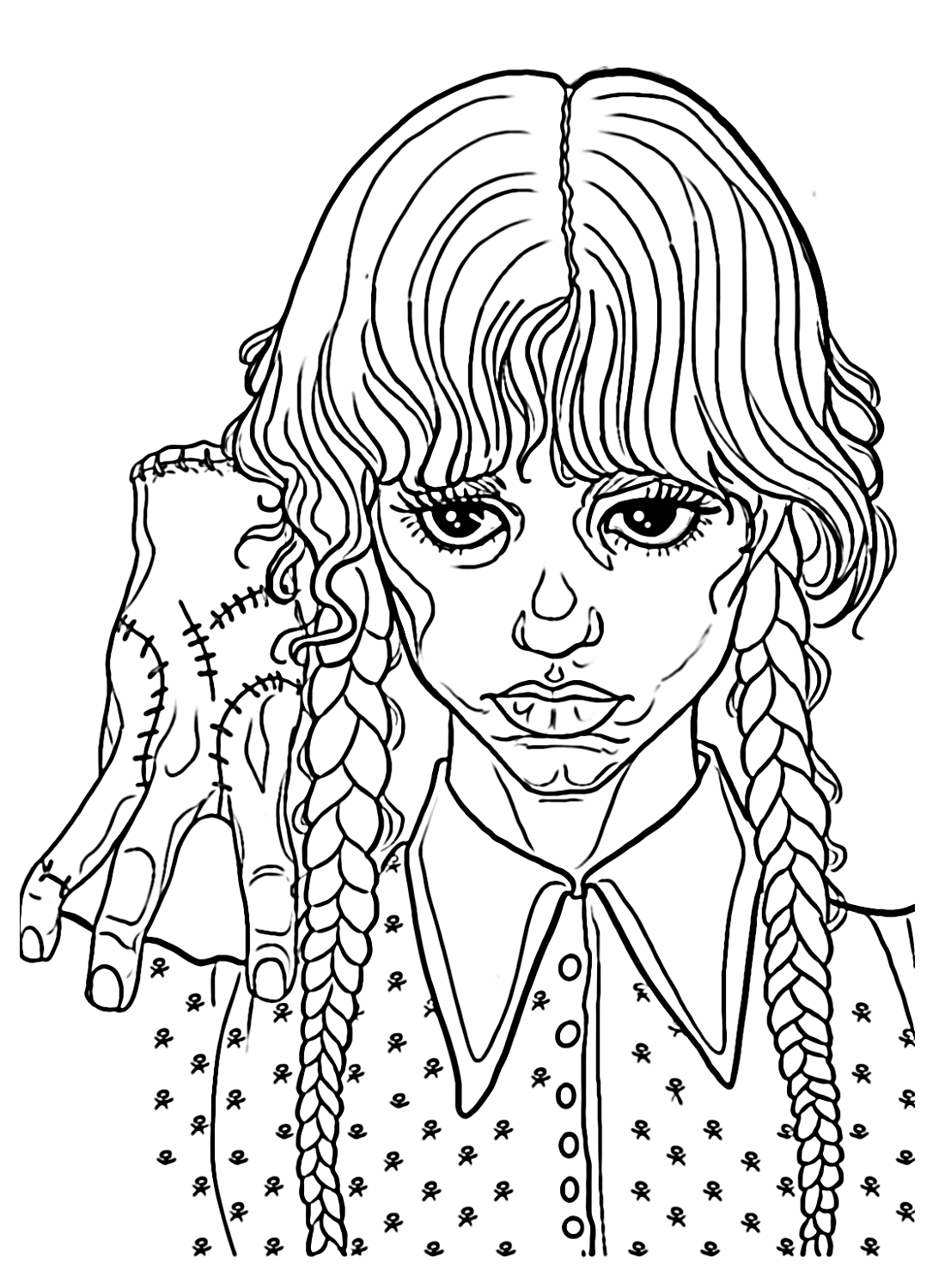 Wednesday coloring pages printable for free download