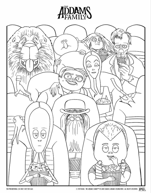 The addams family movie night and printables