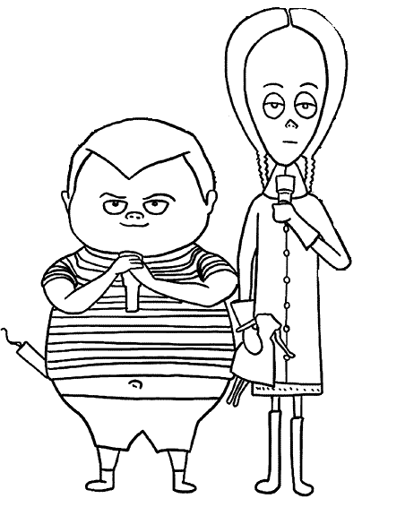 The addams family coloring pages printable for free download