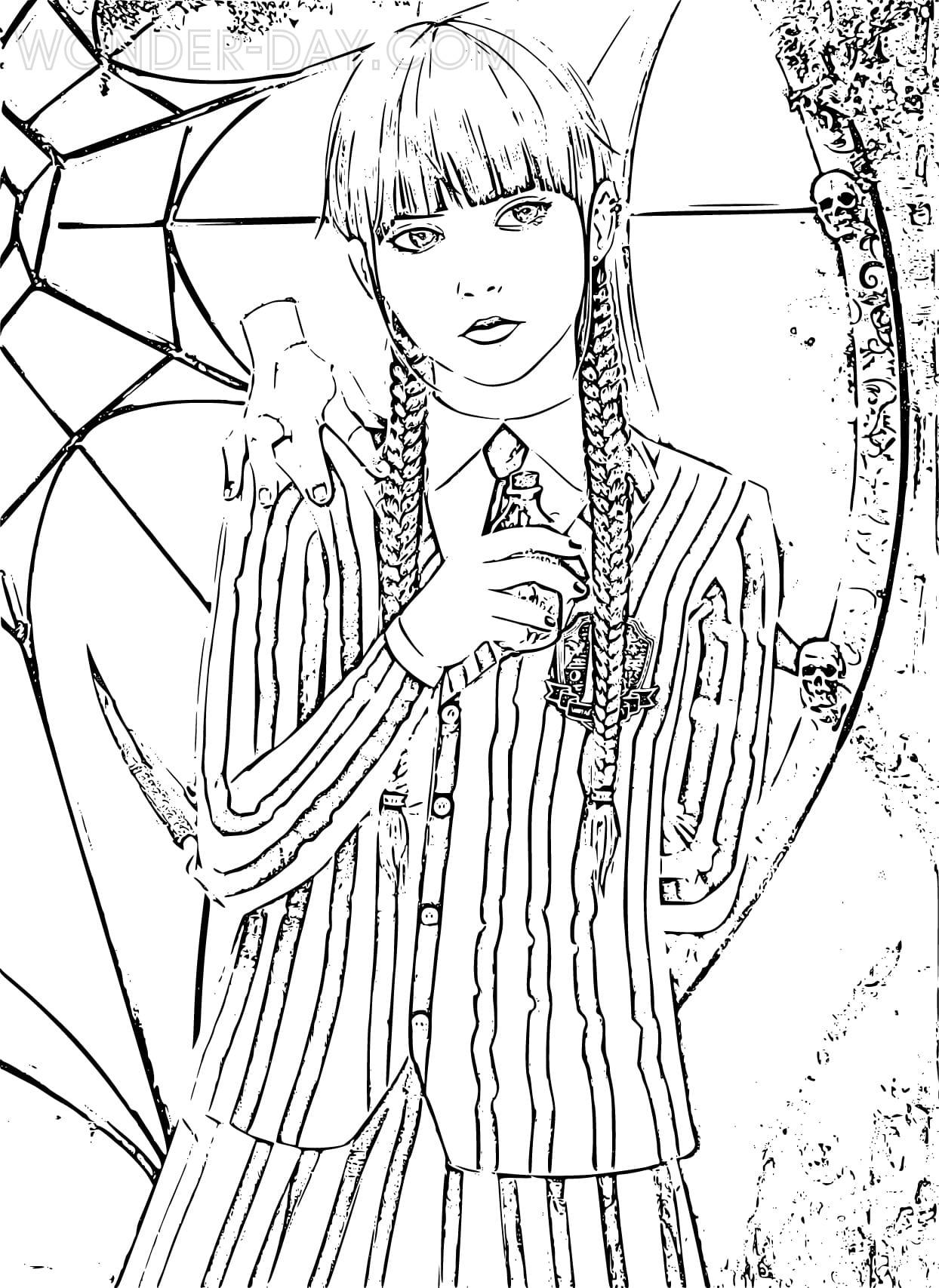 Wednesday addams coloring pages coloring pages