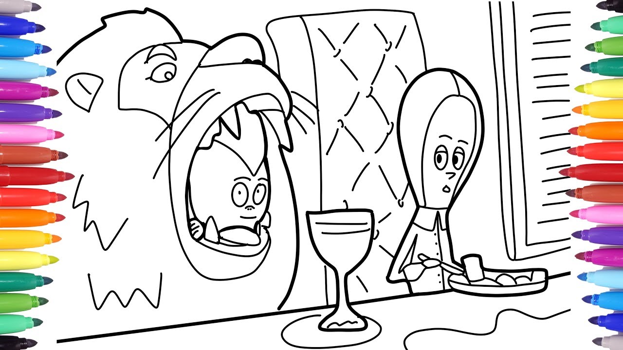 The addams family coloring book