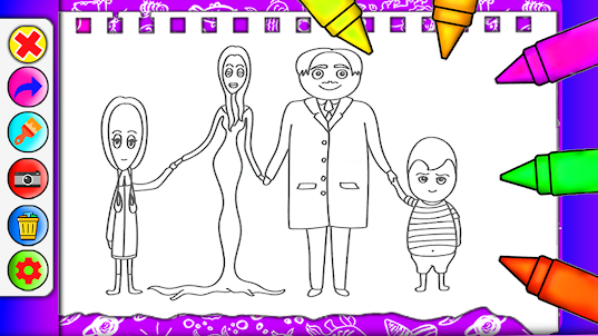 Download wednesday addams coloring book on pc emulator
