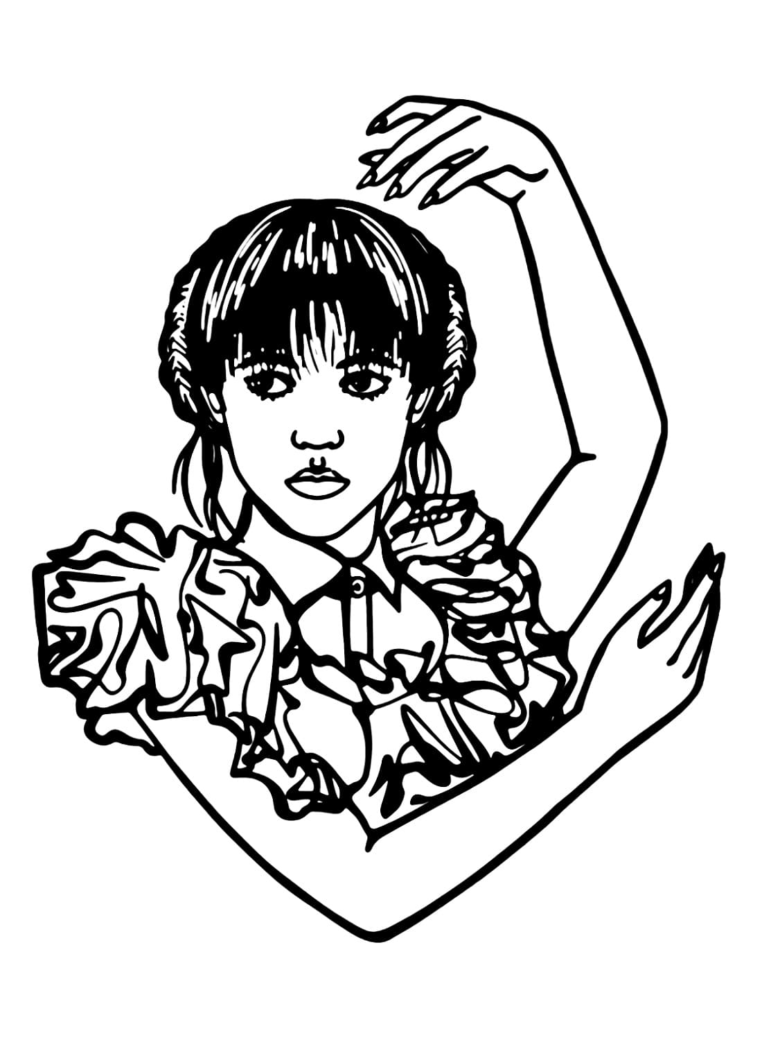 Wednesday addams coloring pages