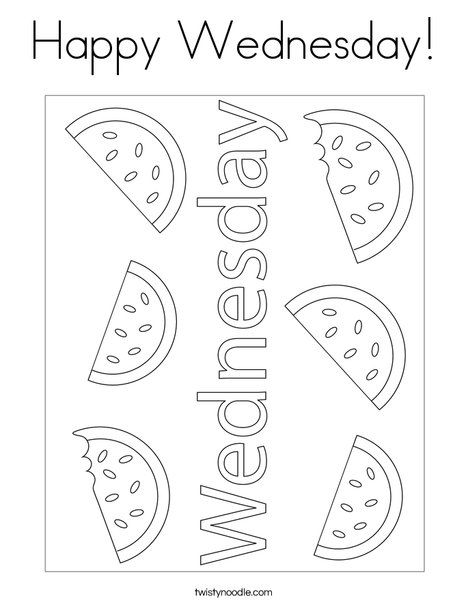 Happy wednesday coloring page printables free kids coloring coloring pages happy wednesday